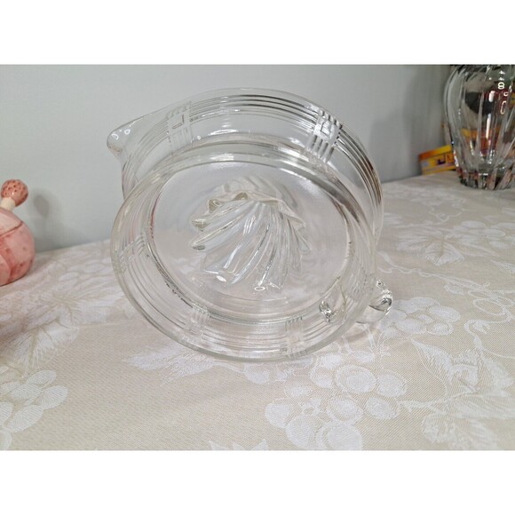 Vintage Hazel Atlas Clear Depression Glass Juice Reamer Citrus Juicer w/ Handle - Picture 13 of 14